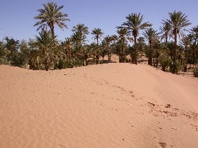 El Ksiba n'Igourramen dunes near Tinejdad, in South Morocco.