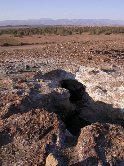 Tassabelbalt spring near El Khorbat in Ferkla Oasis, South Morocco.
