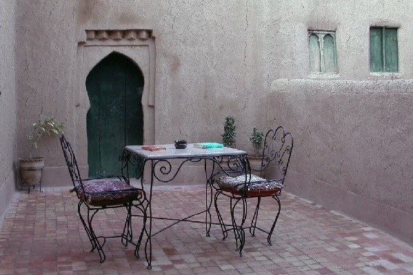 Terrace of Guesthouse El Khorbat, near Tinerhir.
