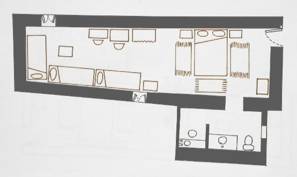 Habitación de la casa rural Ksar El Khorbat, cerca de Tinghir.