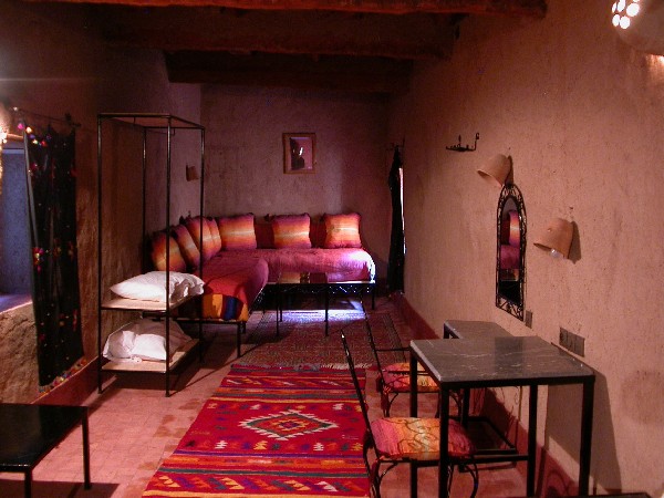 Room of the Guesthouse El Khorbat, near Tinghir.