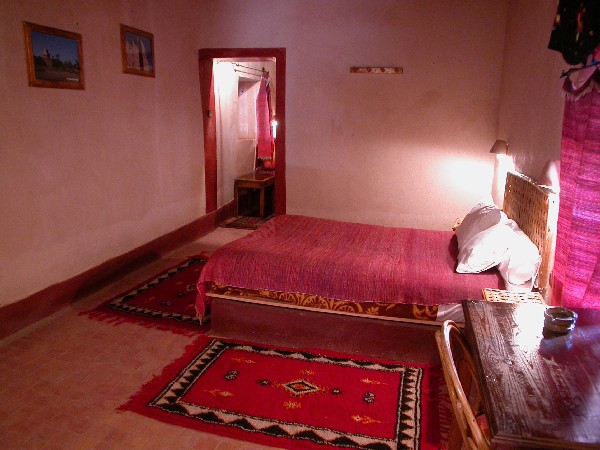 Habitación de la casa rural Ksar El Khorbat, valle del Todra.