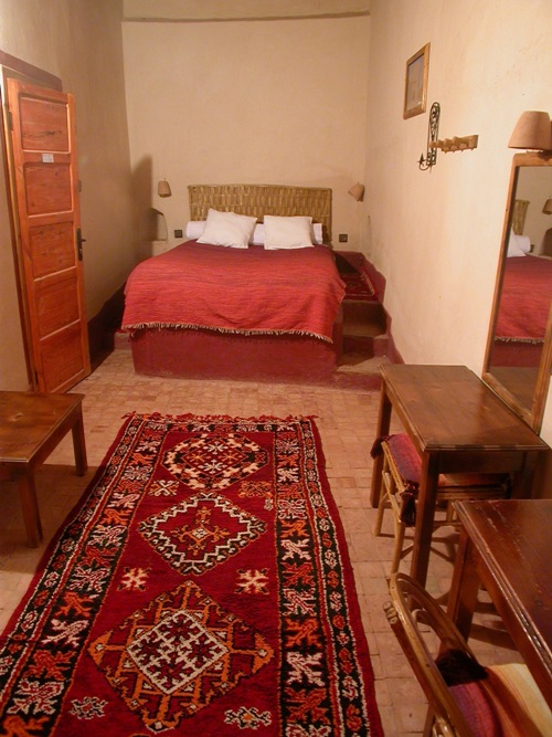 Habitación de la casa rural Ksar El Khorbat, Marruecos.