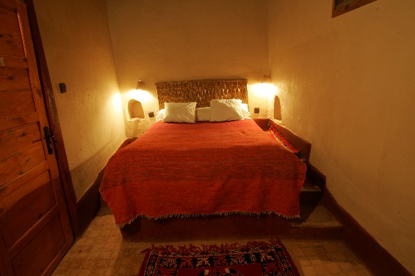 Habitación de la casa rural Ksar El Khorbat en el valle del Todra.