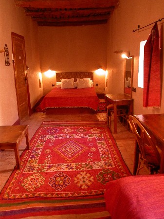 Room in guesthouse Ksar El Khorbat, near Tinghir.