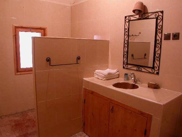 Bathroom into Ksar El Khorbat, near Tinghir in Southern Morocco.