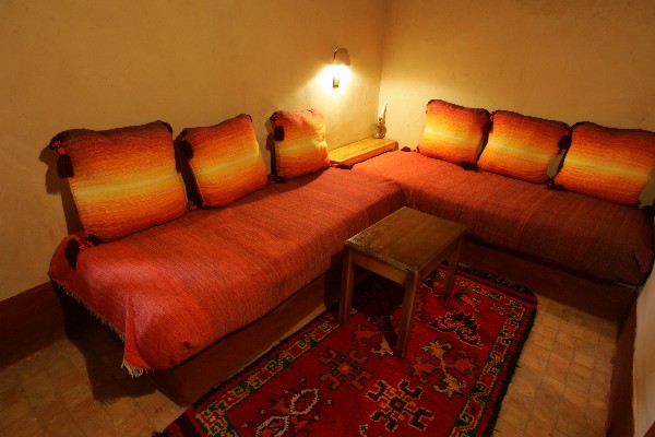 Room into Ksar El Khorbat, near Tinghir in Southern Morocco.