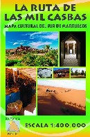 Mapa cultural de la ruta de las mil casbas, sur de Marruecos.