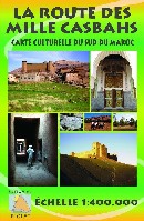La route des mille kasbahs, carte culturelle du Sud du Maroc.