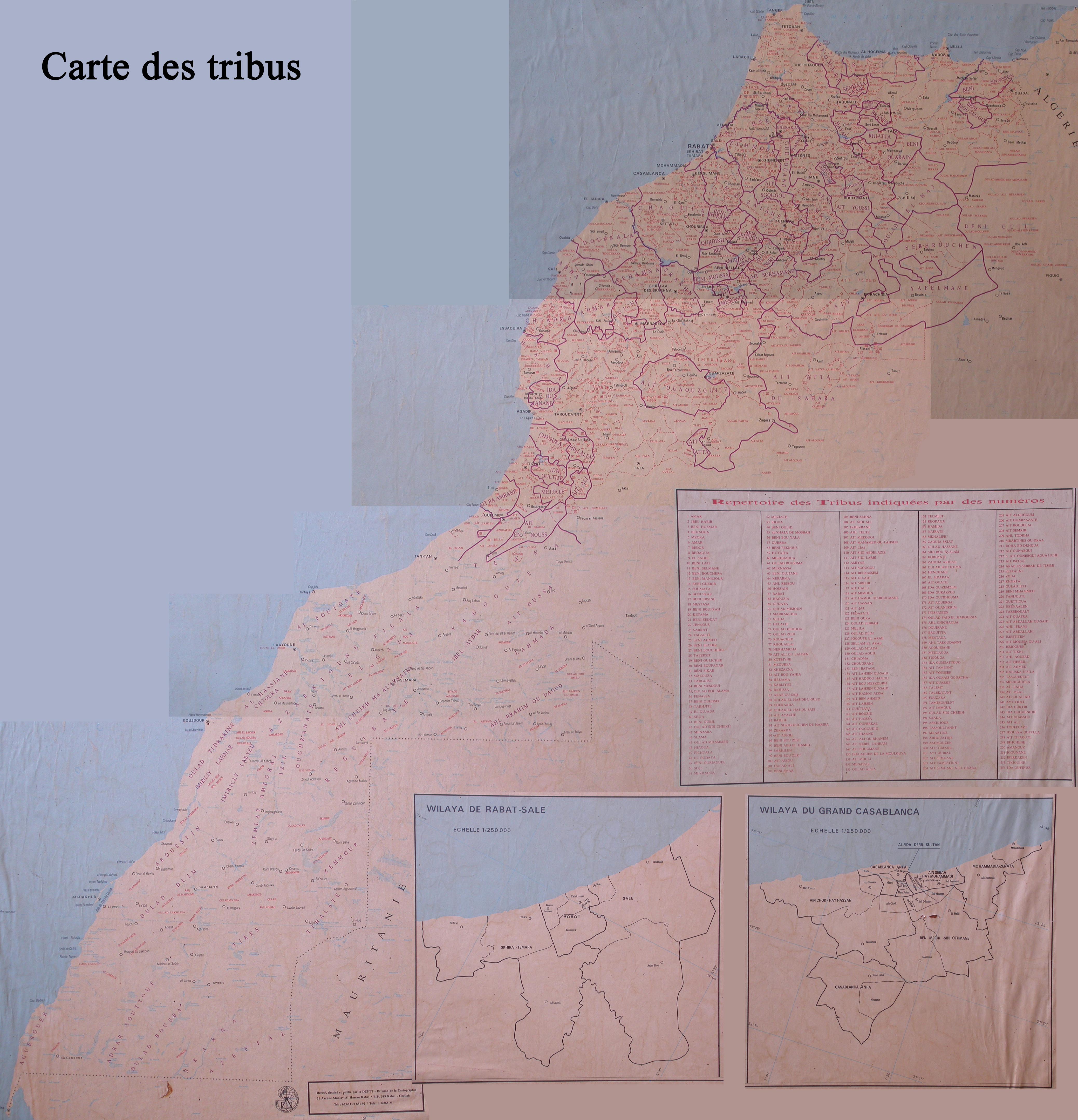 Carte des tribus du Maroc