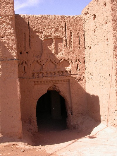 Ksar Talalt gate in Ferkla Oasis of Tinejdad, Morocco.