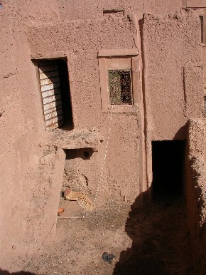 Terrace of a house in Ksar El Khorbat, near Tinghir, South Morocco.