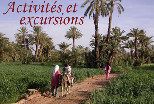 Excursions dans la palmeraie d’El Khorbat, Sud du Maroc.