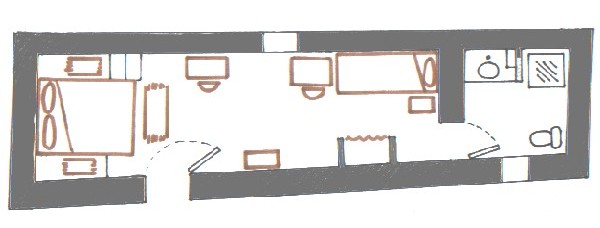 Plan d’une chambre d'hôtel dans la vallée du Todra.