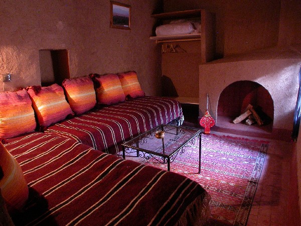 Chambre de luxe dans le ksar El Khorbat, Maroc.