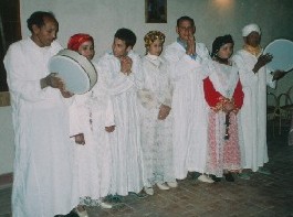 Folklore aheidous in El Khorbat Restaurant, near Tinerhir, south Morocco.